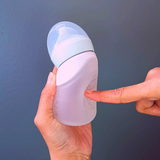 Marcus & Marcus - Silicone Angled Feeding Bottle & Dispensing Spoon Set- Mint - Laadlee