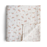 Mushie Swaddle - Pink Flowers - Laadlee