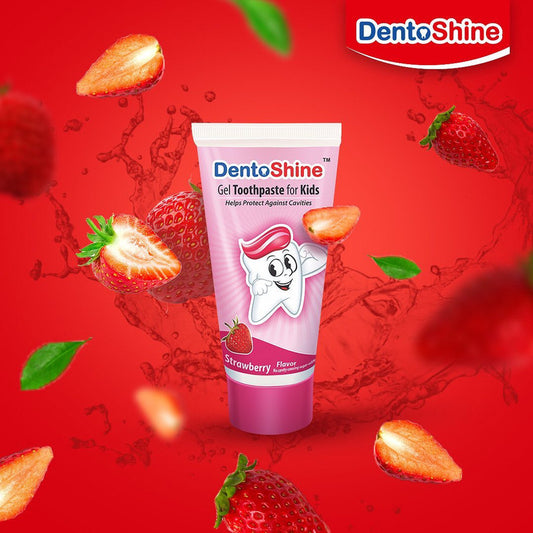 DentoShine Kids Gel Toothpaste 80g - Strawberry - Laadlee