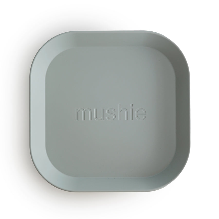 Mushie Dinner Plate Square Sage - Laadlee