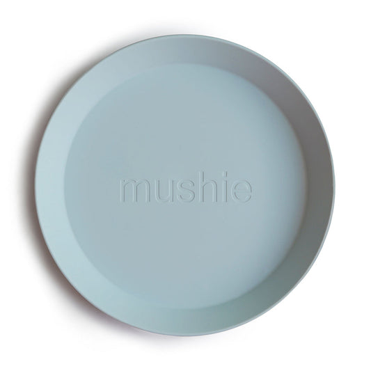 Mushie Dinner Plate Round Powder Blue - Laadlee