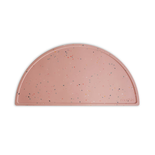 Mushie Silicone Mat Powder Pink Confetti - Laadlee