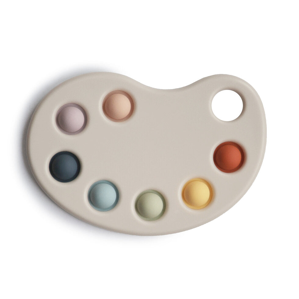 Mushie Paint Palette Press Toy (Multi) - Laadlee
