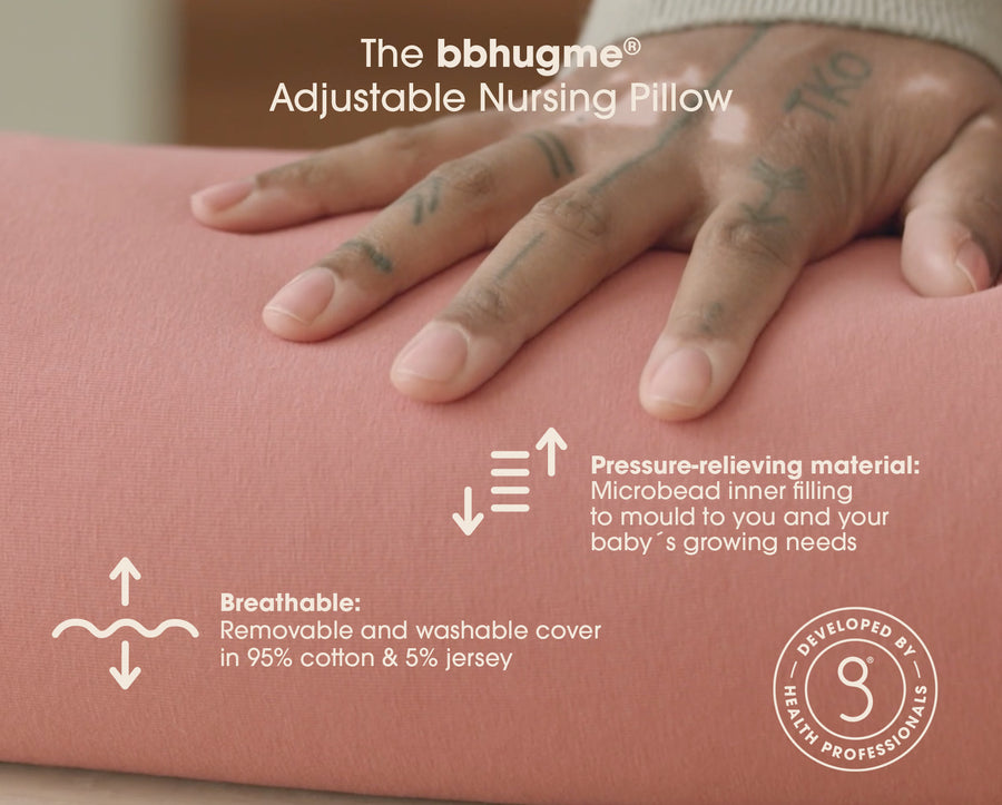 bbhugme - Nursing Pillow - Dusty Pink - Laadlee
