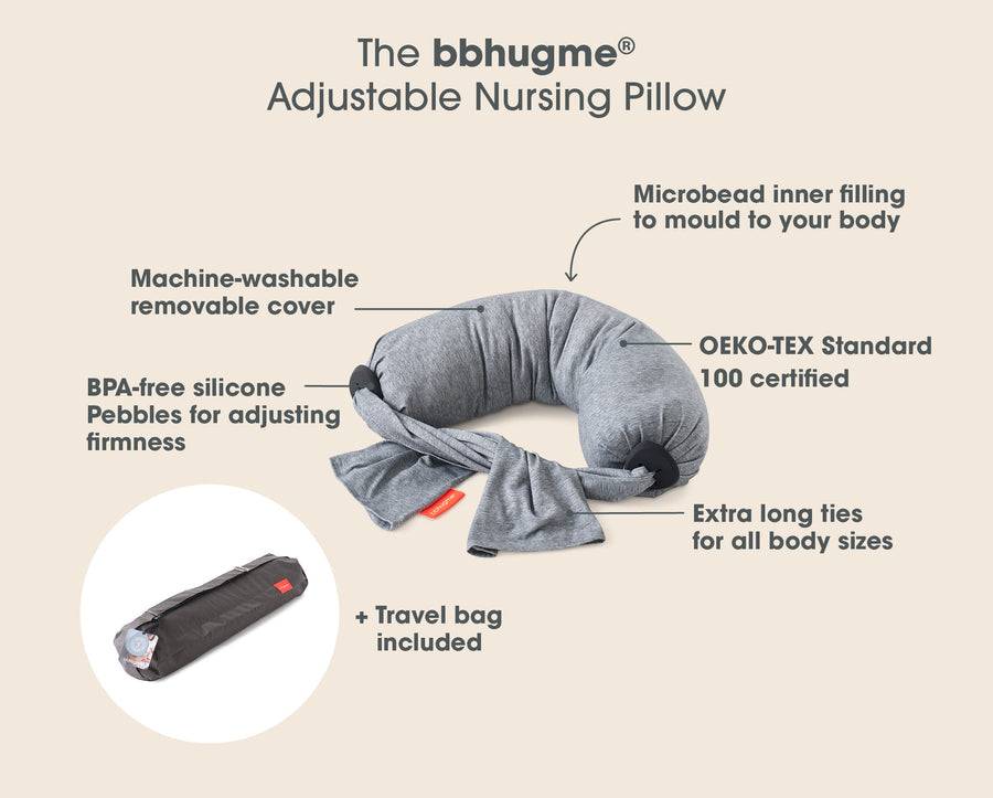 bbhugme - Nursing Pillow - Feather Blue - Laadlee
