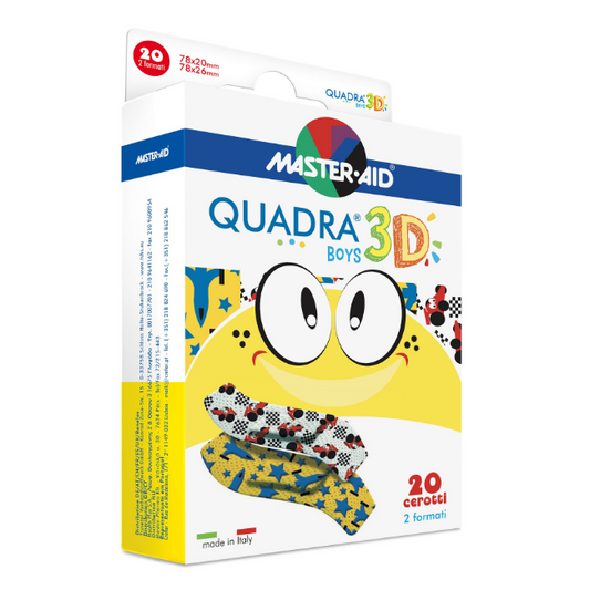 Quadra® Adhesive Bandages with 3D Designs for Boys - 20pcs - Laadlee