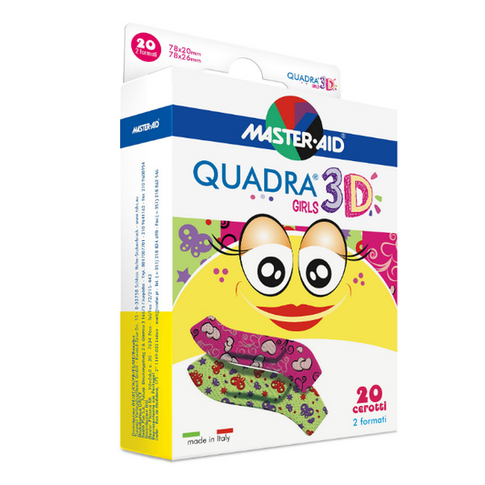 Quadra® Adhesive Bandages with 3D Designs for Girls - 20pcs - Laadlee