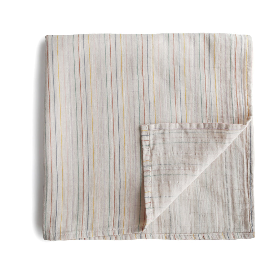 Mushie Swaddle - Retro Stripes - Laadlee