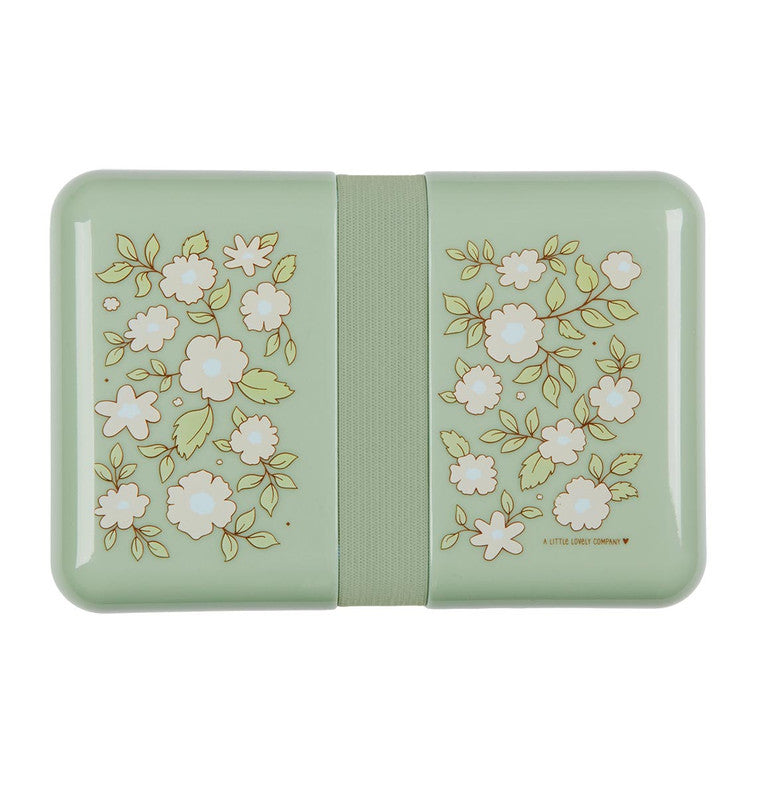A Little Lovely Company Lunch Box - Blossoms Sage - Laadlee