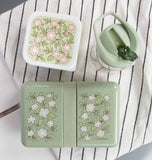 A Little Lovely Company Lunch Box - Blossoms Sage - Laadlee