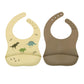 A Little Lovely Company Silicone Bib Set of 2 - Dinosaurs - Laadlee