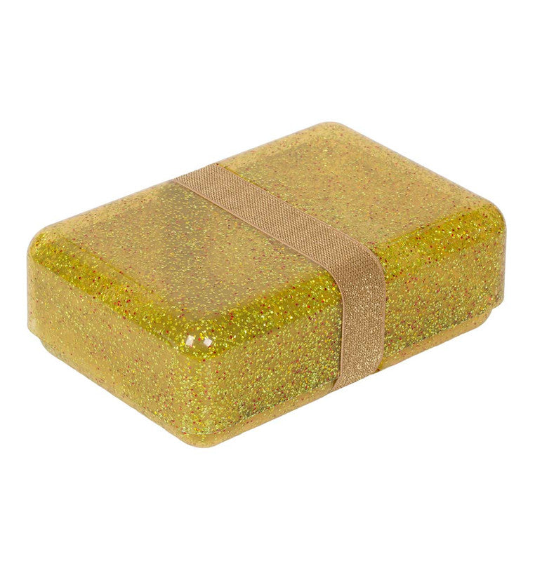 A Little Lovely Company Lunch Box - Gold Glitter - Laadlee