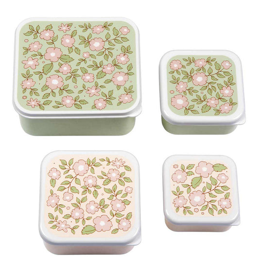 A Little Lovely Company Lunch & Snack Box Set - Blossoms - Laadlee
