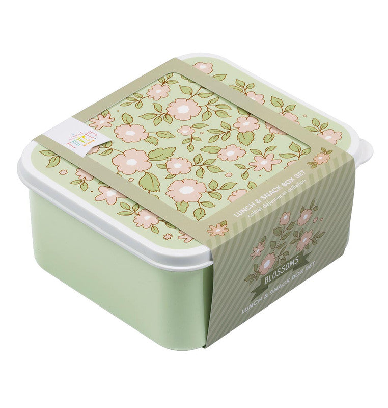 A Little Lovely Company Lunch & Snack Box Set - Blossoms - Laadlee