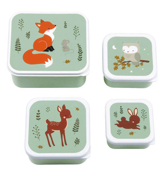 A Little Lovely Company Lunch & Snack Box Set - Forest Friend - Laadlee