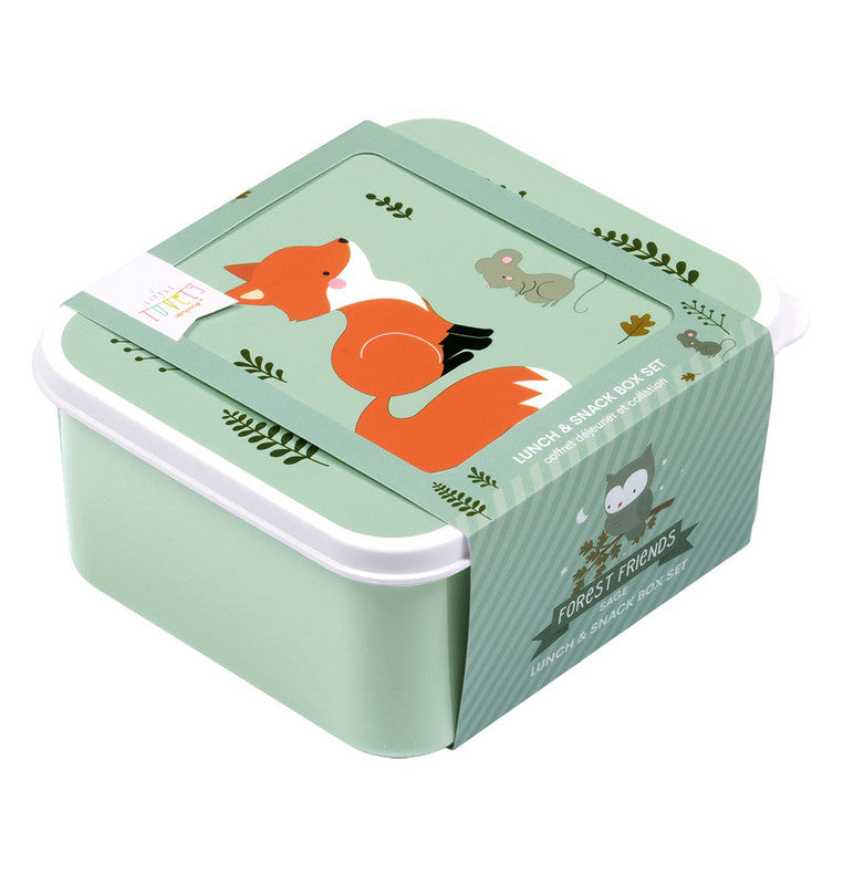 A Little Lovely Company Lunch & Snack Box Set - Forest Friend - Laadlee