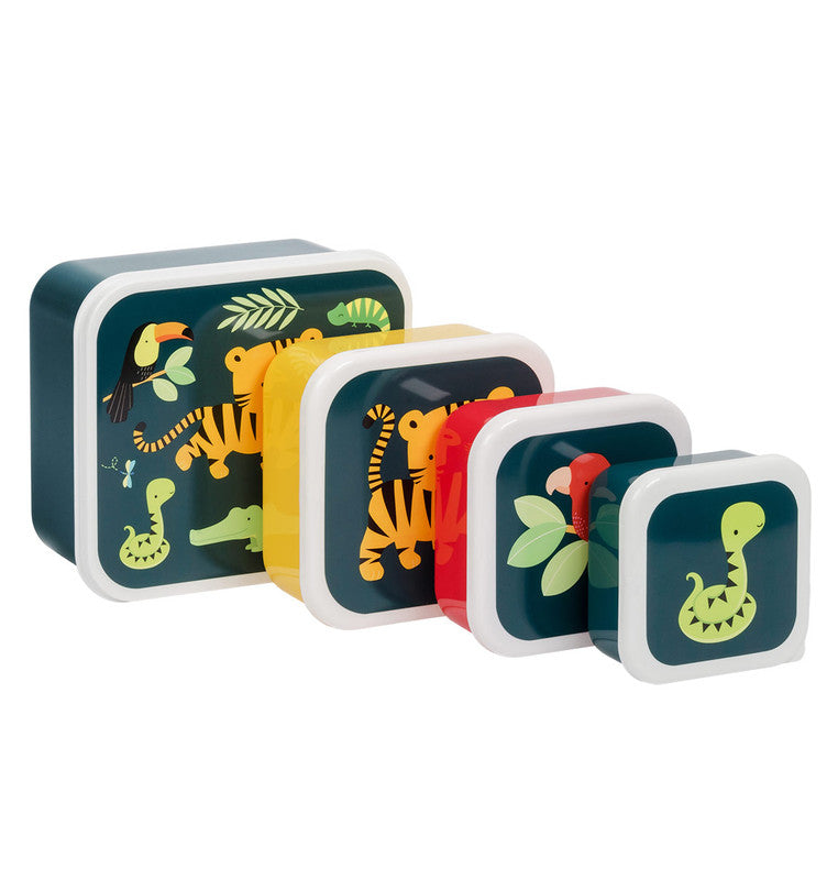 A Little Lovely Company Lunch & Snack Box Set - Jungle Tiger - Laadlee