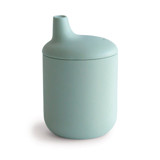 Mushie Silicone Sippy Cup Cambridge Blue - Laadlee