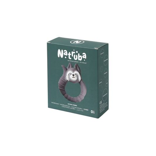 Natruba - Teether Raccoon - Grey - Laadlee