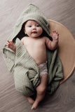 Natruba - Baby Hooded Bath Towel - Green - Laadlee