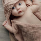 Natruba - Baby Hooded Bath Towel - Powder - Laadlee