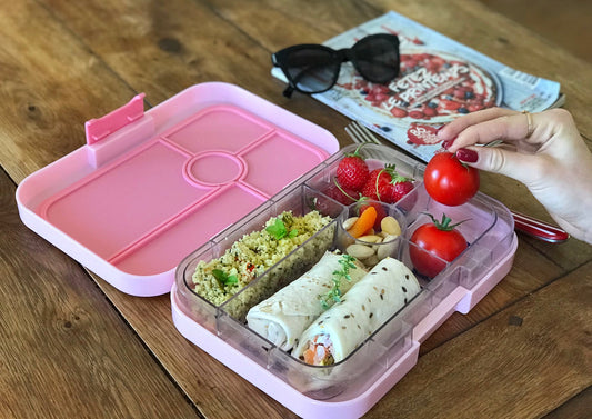 Yumbox Tapas 5 Compartment Bon Appetit Lunch Box - Capri Pink - Laadlee