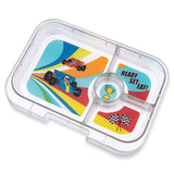 Yumbox Panino 4 Compartment Race Car Lunch Box - Monte Carlo Blue - Laadlee