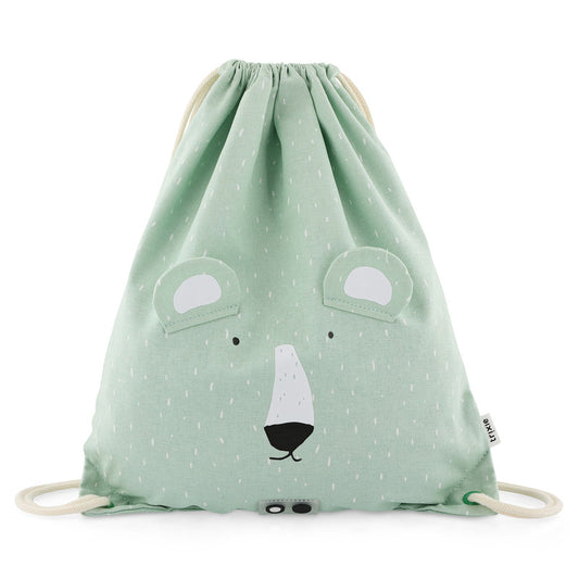 Trixie Drawstring Bag - Mr. Polar Bear - Laadlee