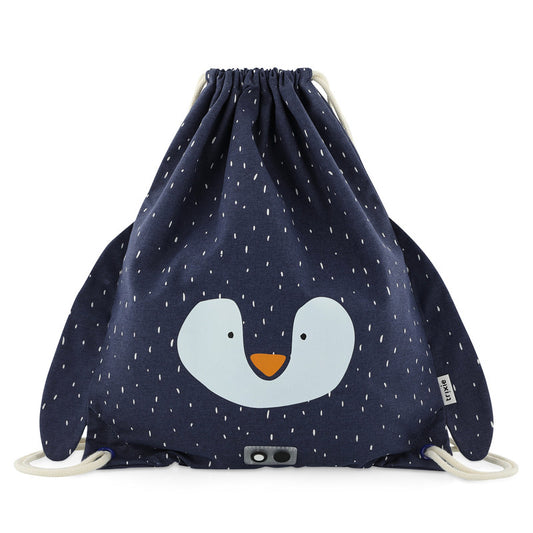 Trixie Drawstring Bag - Mr. Penguin - Laadlee