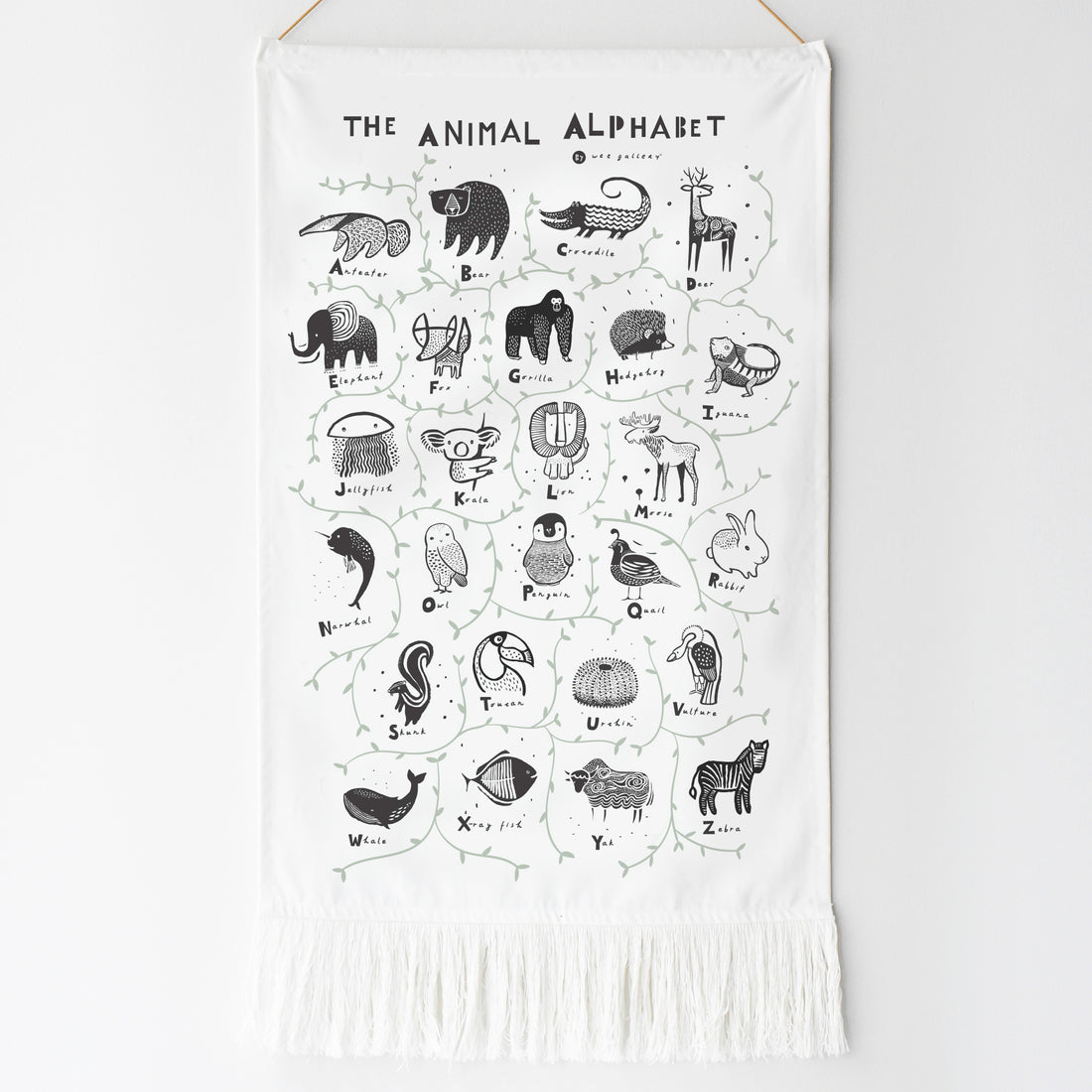 Wee Gallery - Animal Alphabet Wall Hanging - Laadlee