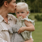 Frigg Fairytale Latex Baby Pacifier 6M-18M, 2Pack, Cream/Blush - Size 2 - Laadlee