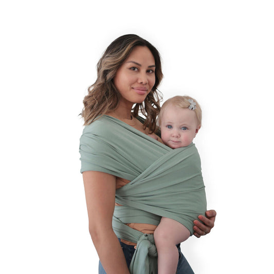 Mushie Baby Carrier Wrap Roman Green - Laadlee