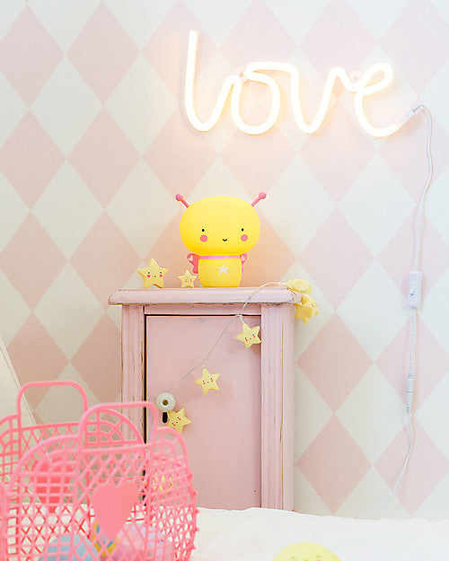 A Little Lovely Company Neon Light - Yellow Love - Laadlee