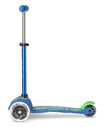 Mini Micro Deluxe Scooter with LED Wheels - Crystal Blue - Laadlee