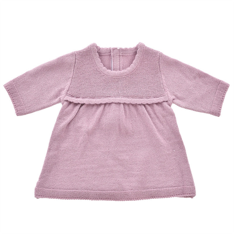 ByAstrup Doll Long Sleeve Dress - Plum Knit - Laadlee