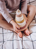 SABO Concept - Wooden Toy Ring Stacker - Light Pink - Laadlee