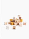 SABO Concept - Wooden English Alphabet Blocks Set - Mustard-Pink - Laadlee