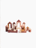 SABO Concept - Wooden Castle Building Blocks Set - Light Pink - Laadlee