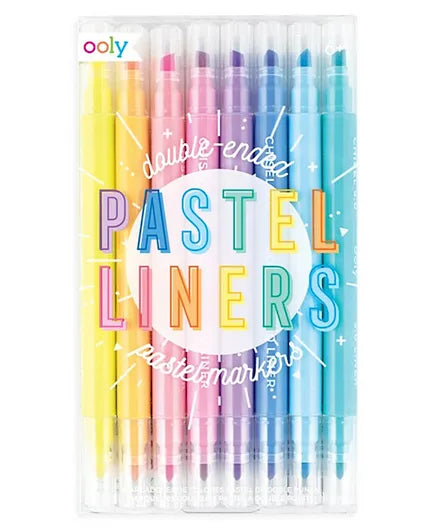 OOLY Pastel Liners Double Ended Highlighters - Set of 8 - Laadlee