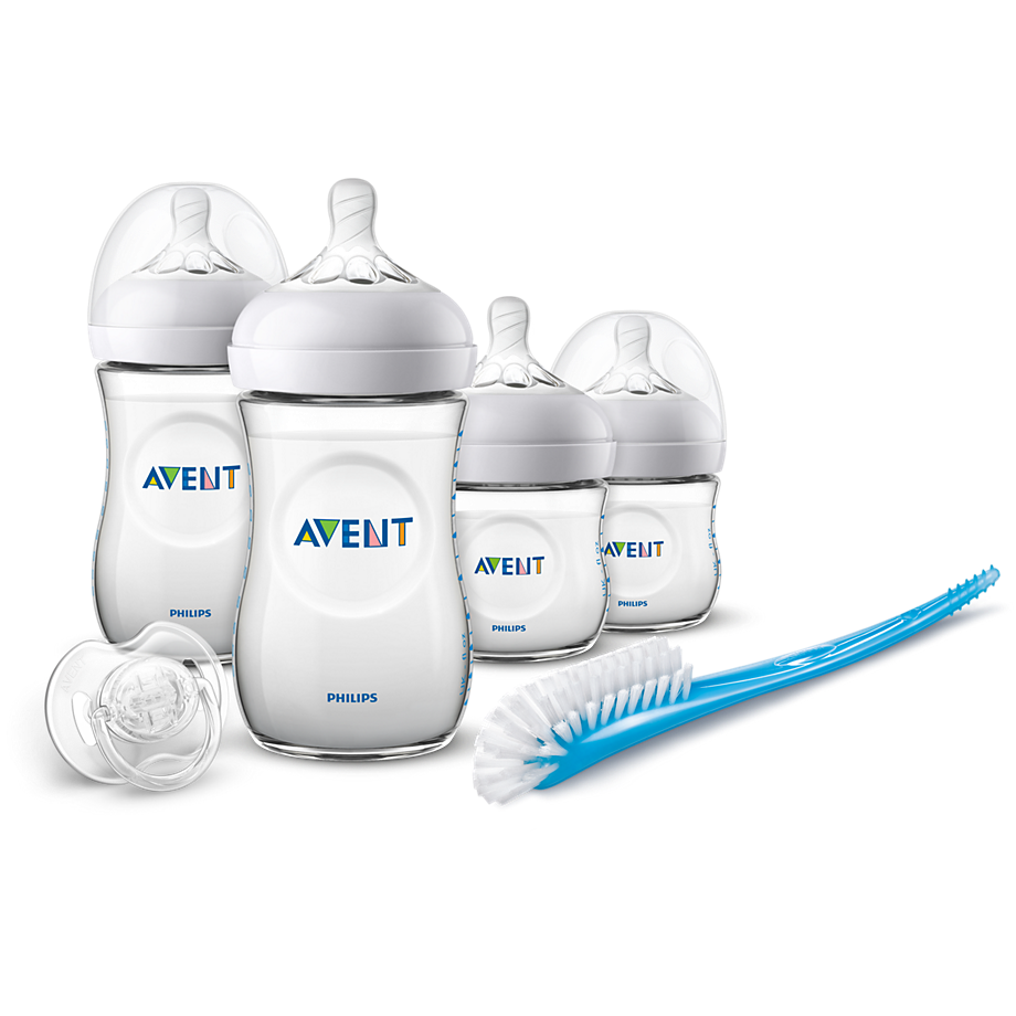 Philips Avent Natural 2.0 Feeding New Born Starter Clear Set - Laadlee