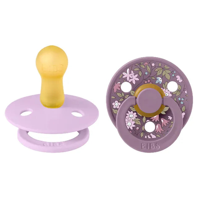 BIBS x LIBERTY 2 Pack Colour Camomile Lawn Latex S2 - Violet Sky Mix - Laadlee