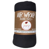 Woombie Air-Wrap Organic Blankets - Single Black - Laadlee