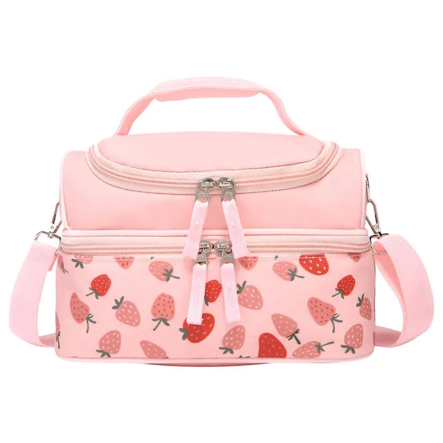 Little IA Strawberry Double-Decker Lunchbag - Laadlee