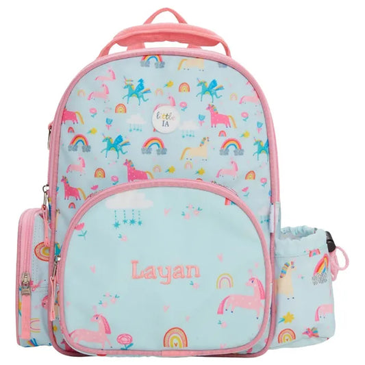 Little IA Unicorn Printed Backpack - Laadlee