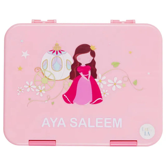 Little IA Personalised Princess Bento Box - 6 compartments - Laadlee