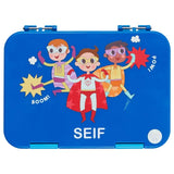 Little IA Personalised Superhero Bento Box - 6 compartments - Laadlee