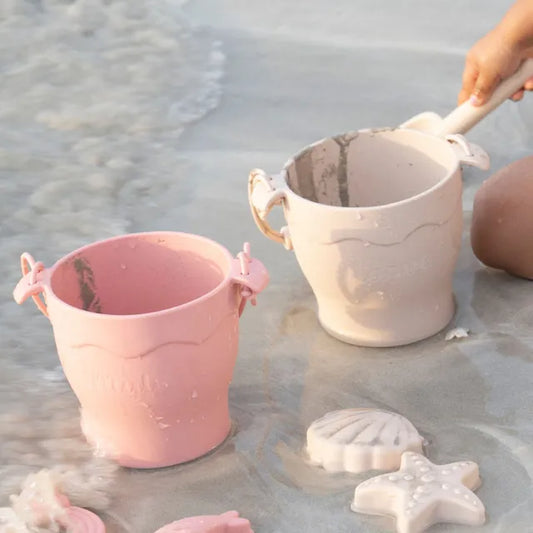 Little IA 5-Piece Silicone Beach Toy Set - Sand White - Laadlee