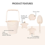 Little IA 5-Piece Silicone Beach Toy Set - Sand White - Laadlee