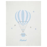 Little IA Blue Hot Air Balloon Knit Blanket - Laadlee