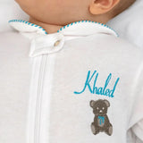 Little IA Teddy Bear Clever Zip Boy Sleepsuit - Laadlee